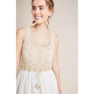 Anthropologie Beckett Crochet Eyelet Dress NWT